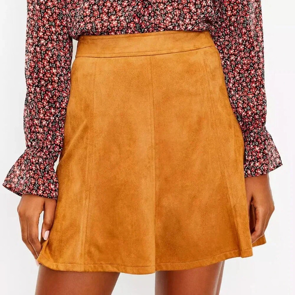 LOFT Dresses & Skirts - LOFT Faux Suede Seamed Skirt - NWT!